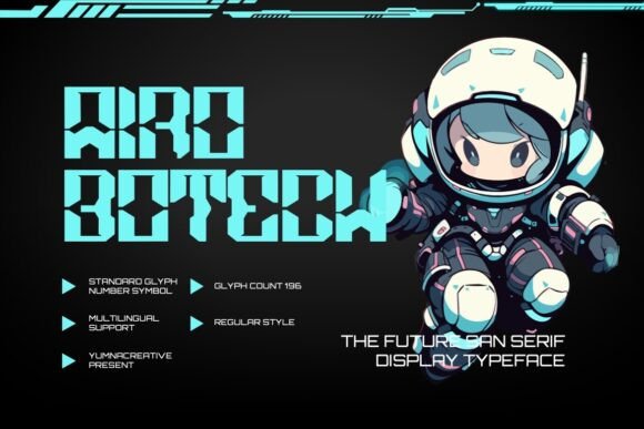 Airobotech: A Futuristic Display Font for Editorial Clarity