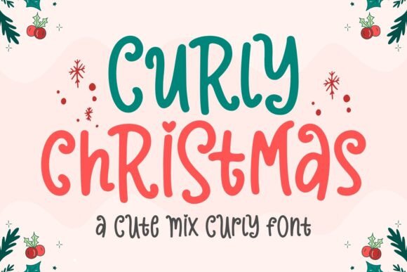 Curly Christmas: A Festive Display Font That Lifts Your Brand