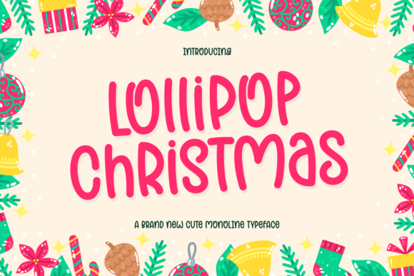 Lollipop Christmas: A Playful Display Font for Holiday Web Design