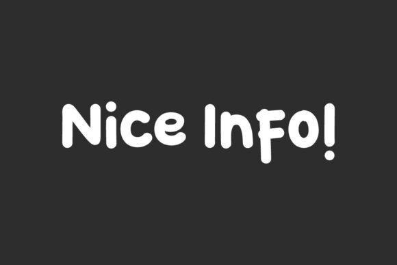 Nice Info Font: Playful Display Type for Campaign Headlines