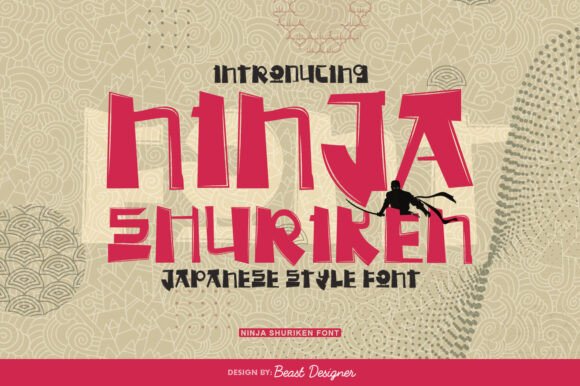 Ninja Shuriken Typeface for Bold Digital Headlines