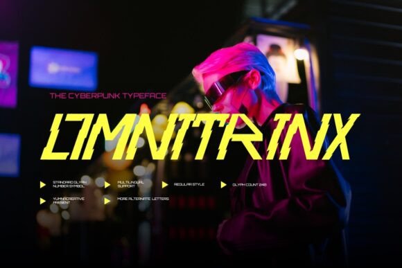 Omnitrinx: A Display Font with Cyberpunk Soul and Editorial Grace