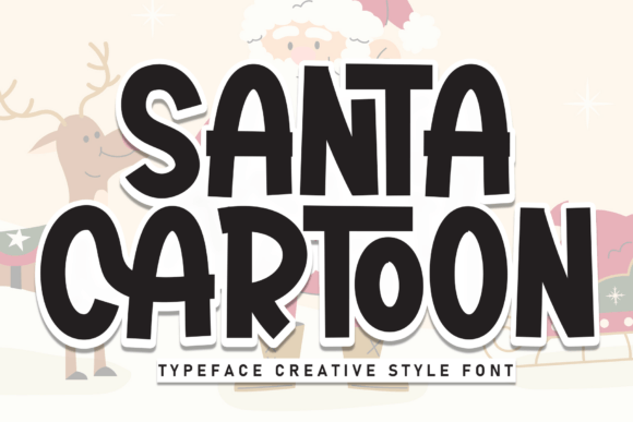 Santa Cartoon: A Cheerful Display Font for Holiday Crafts