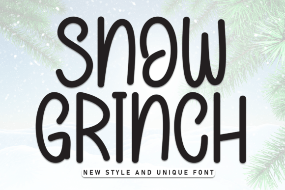 Snow Grinch: A Handwritten Display Font with Quiet Warmth