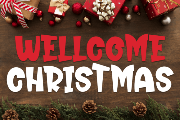 Wellcome Christmas Font: A Handwritten Display Typeface for Heartfelt Crafts